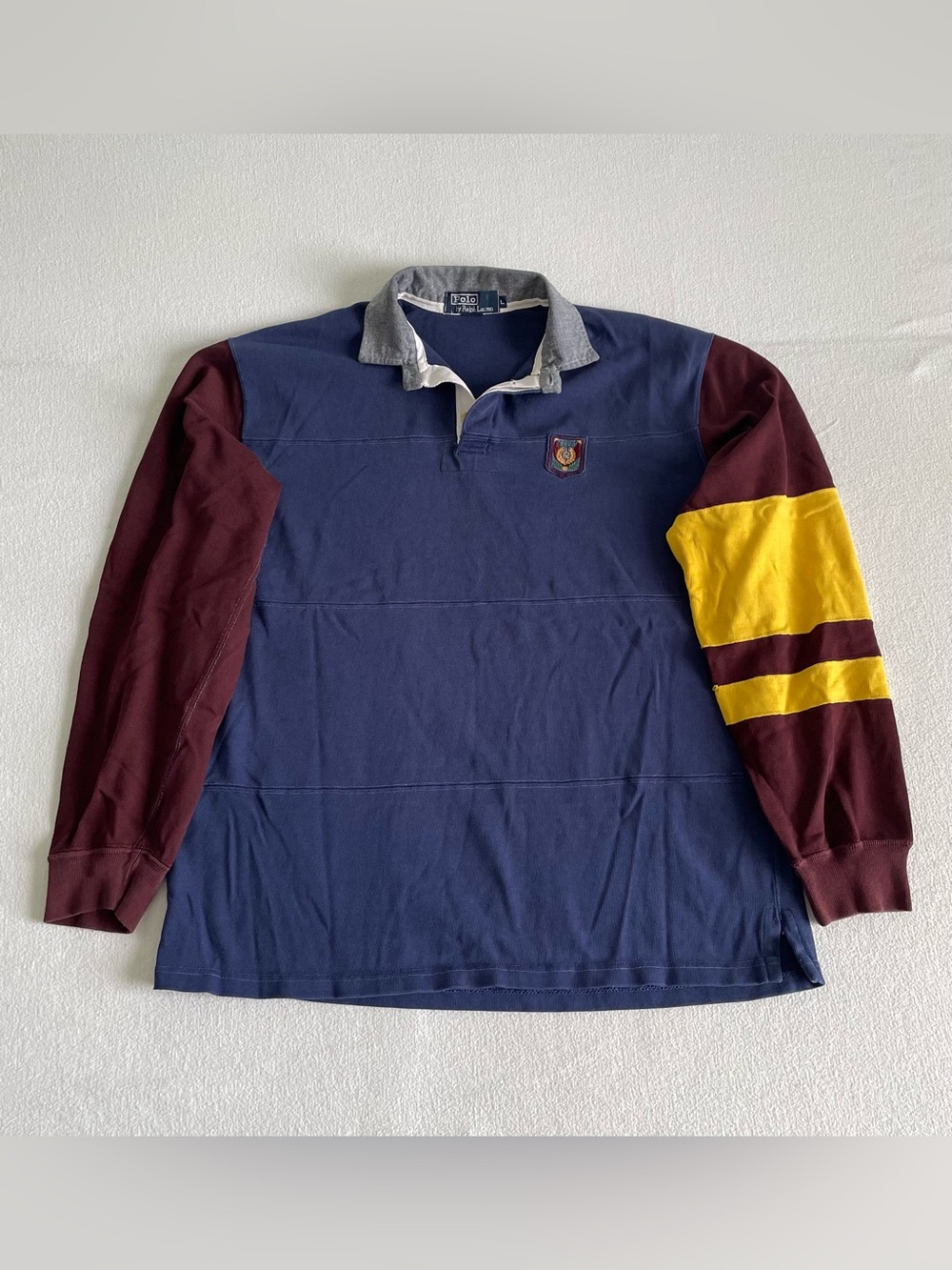 Polo Ralph Lauren Rugby Vintage Rare Crest RL Embroidery Patch Size Large USA 🇺🇸